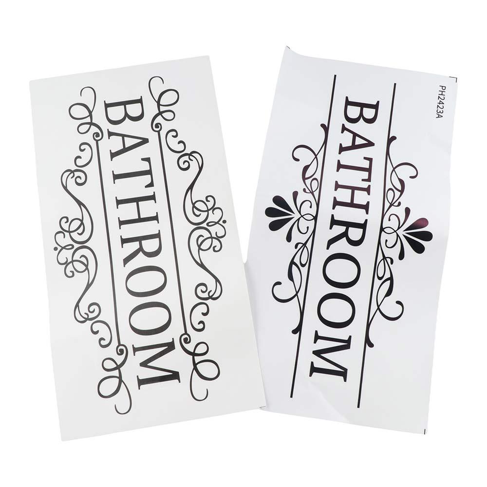 Self-Adhesive Toilet Door Stickers Removable Bathroom Wall Sticker WC Doorway Sign  Home Decor