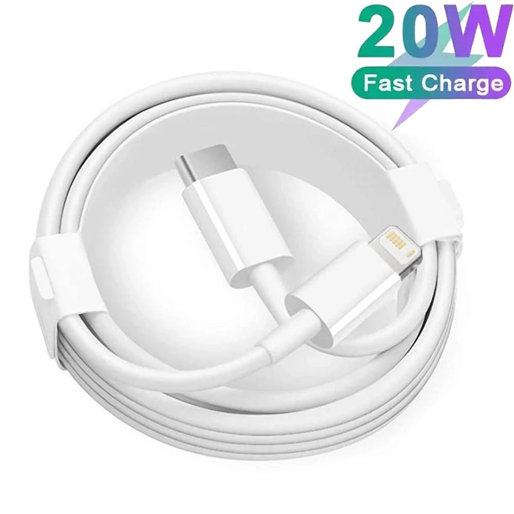 2M 6.6FT PD 20W Fast Charging Cable For iPhone 14 13 12 11 Pro Max Mini XS XR X MAX iPad 9 USB C Date Cable Charger Accessories