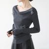 Tops for Women Pullover Long Sleeve V-neck  Autumn Winter Warm Slim Thickened Top
