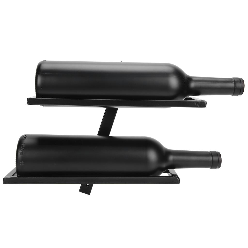 Wall Mounted Red Wine Bottle Holder Rack Storage Shelf for Household Kitchen Bar Decor2 Bottle