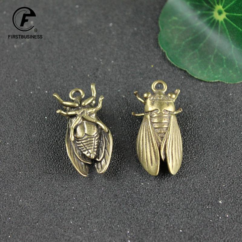 Metal Brass Insect Cicada Figurine Miniature Desktop Ornament Study Table Decoration Craft Accessories Retro Small Animal Statue