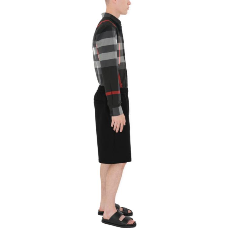 Burberry Check Cotton Shirt Men's Charcoal 80757841