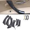 For BMW 3 Series E90 E91 E92 316 318 320 325 328i 2004-12 Carbon Texture Car Interior Door Armrest Handle Pull Frame Cover