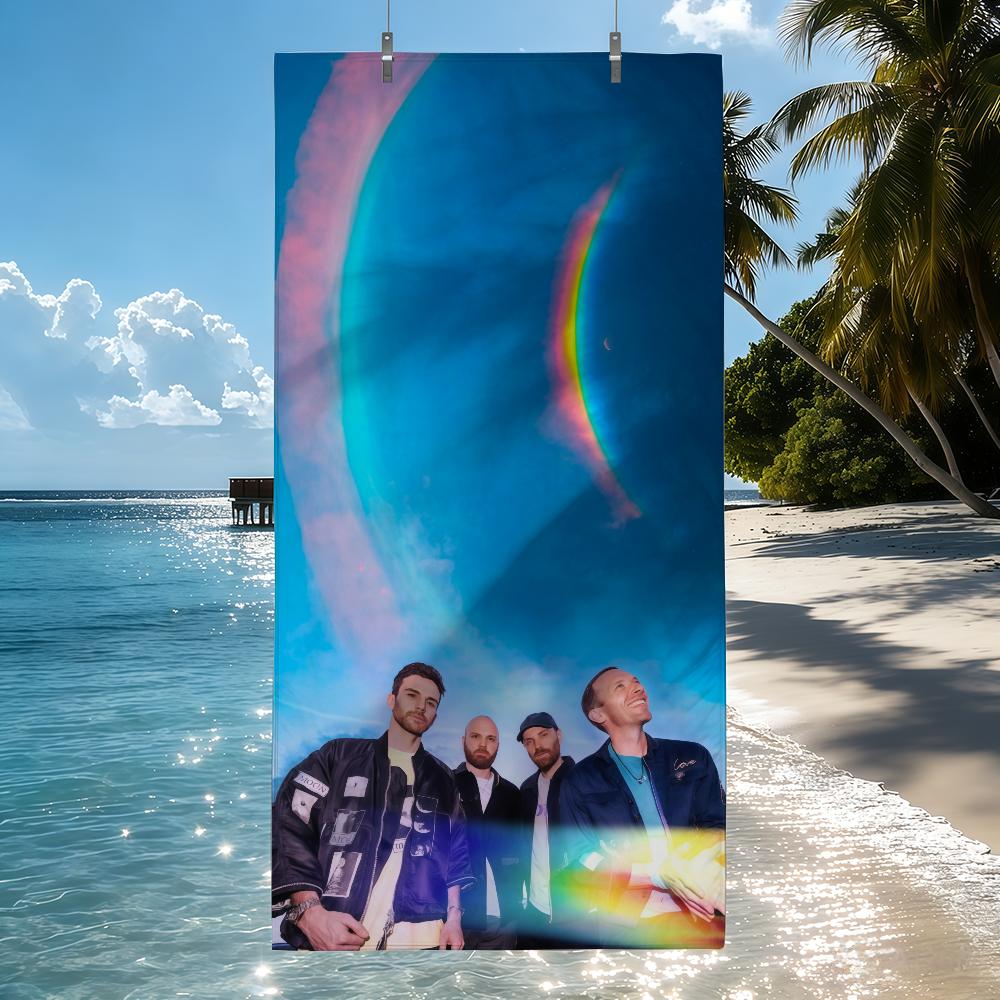 Полотенце C-Coldplay Пляжное Полотенце Дорожное Легкое Приятное для Кожи Для Бассейна Пляжа Кемпинга Круиза Лето