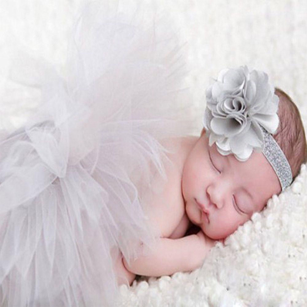 1Set Girl Clothes Newborn Photography Prop Hairband Baby Headband Infant Tutu Skirt Newborns Costume