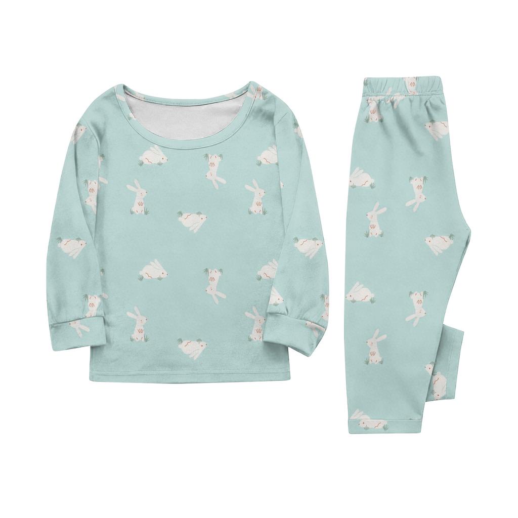 Праздничный парный семейный комплект для отдыха с длинным рукавом и брюками