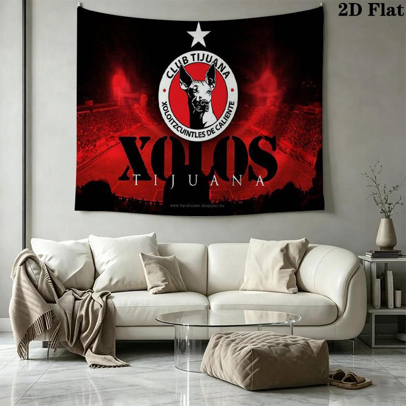 Club Tijuana Logo Wall Tapestry Aesthetic Wall Hanging Printed Fabric Blanket Decorative Tapestries for Bedroom Living Room Home Decor