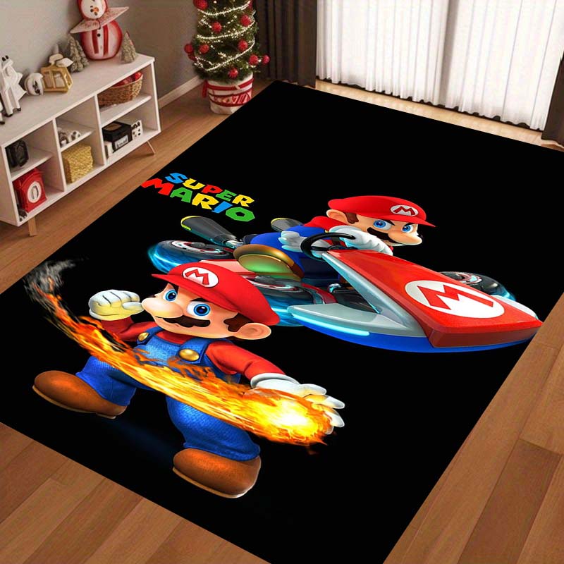 Новый 2026 Super Mario Bros. Ковер подходит для домашнего декора в игровых комнатах, спальнях, гостиных, зонах у дивана и других помещениях.