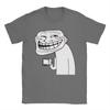 Футболка с мемом Trollface и кофе для мужчин и женщин, повседневная, из чистого хлопка, с круглым вырезом, коротким рукавом, с принтом, мужские футболки, классические топы
