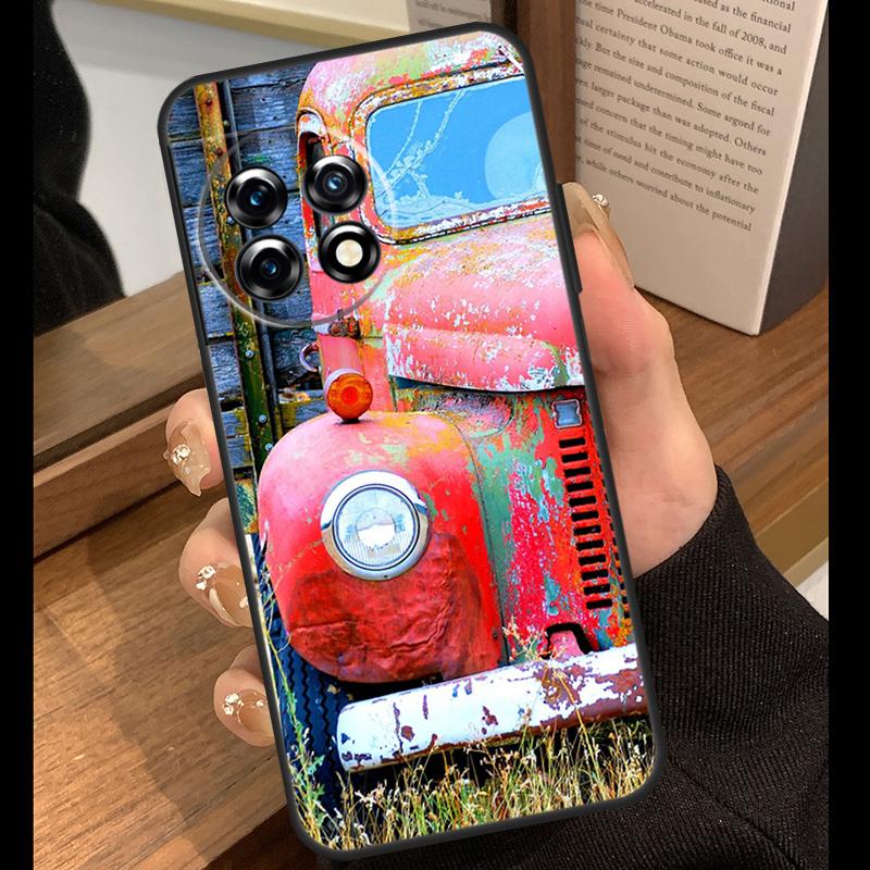 Old Retro Tractors Car Case For OnePlus 13T 10T 15R 10R 12R 13R 13 12 11 9 10 Pro Nord CE 5 2 3 4 Lite N20 N30 Cover