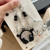 Punk Stars Earphone Metal Bowknot Love Chain Unisex Bag Car Key Charm Accessories Gifts Bag Charm