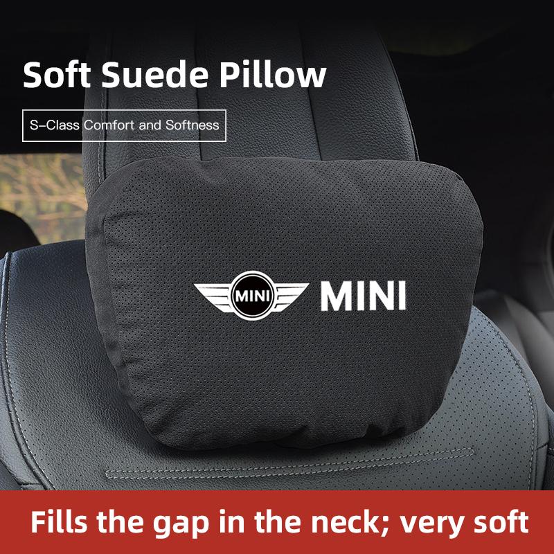 Keychain High-quality Leather Car Seat Headrest Memory Foam Comfort Neck Pillow For qaz9 Cooper One JCW F54 F55 F56 F57 F60 R55 9qaz