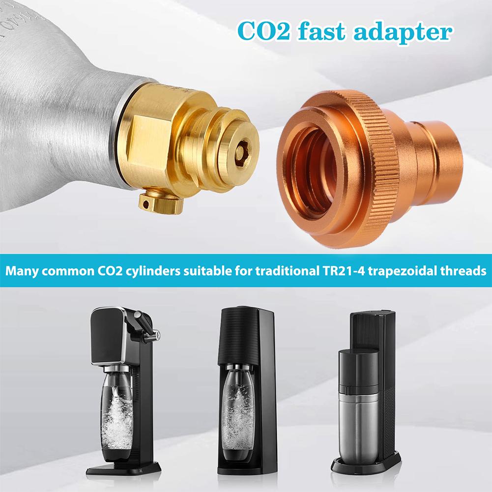CO2 Quick Connect Adapter Quick Disconnect for Sodastream DUO Terra Art Soda Machine To Bubbler Tr21-4 Cylinder Tank Convertor