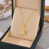 Internet Celebrity Rotating Four-leaf Clover Necklace Women, Light Luxury Niche Sweater Chain, High-end Collarbone Chain Ins Tide Fashion Pendant