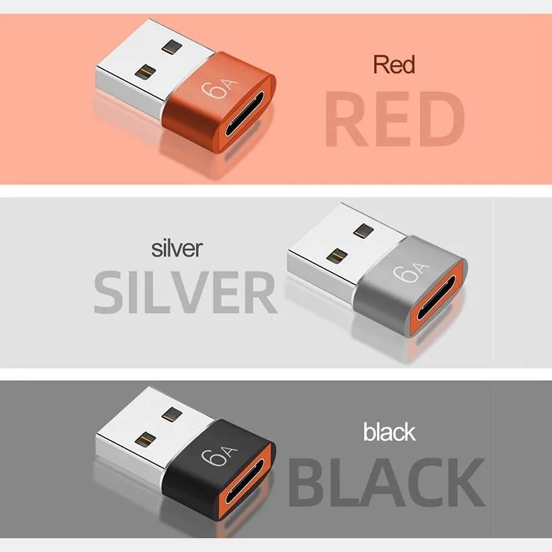 6A USB на Type C OTG Адаптер USB-C Папа на Type-c Мама Конвертер Зарядного Устройства Для Samsung S24 Xiaomi MacBook Адаптер Передачи Данных