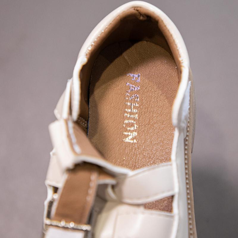Летние новые сандалии для девочек Hollow Comfort Soft Bottom Leather Sandals Western Princess Shoes