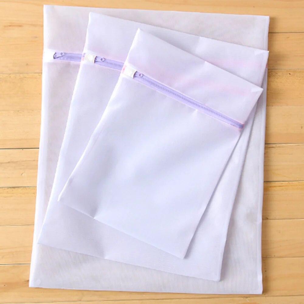 Мешки для стирки из тонкой сетки без свинца с прочной молнией для деликатных вещей 3 прочных мешка для стирки защищают одежду в стиральной машине