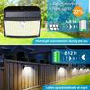 Outdoor Solar Lights 158 LED Wall Lamp Waterproof Wireless Motion Sensor Security 3 Modes Garden Fence Yard Deck Garage Lighting