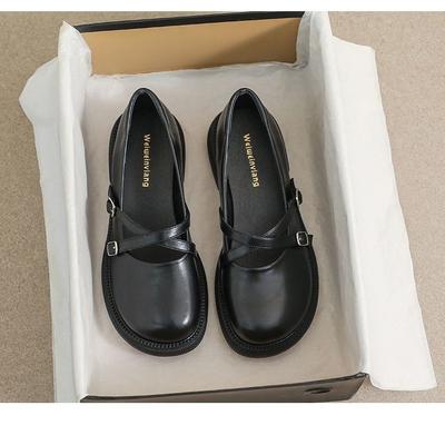 Туфли Мэри Джейн из маленькой кожи женские 2025 новые японские jk одинарные туфли круглый носок британский стиль мягкая кожа мягкая подошва удобные лоферы