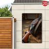 1 шт. 2D плоская металлическая табличка 8*12 дюймов в деревенском стиле с дробовиком и винтажным артом