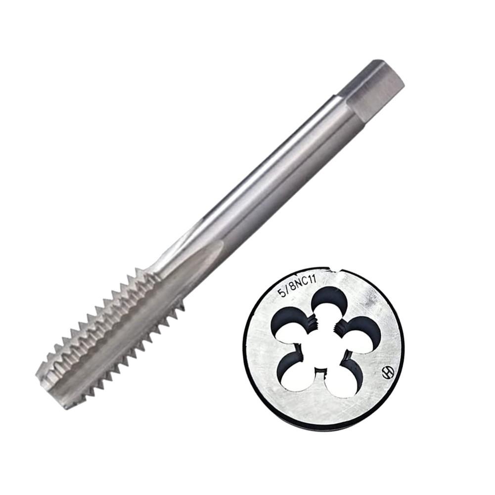 5/8\"-11 UNC Набор метчиков и плашекМетчик машинной резьбы и круглая плашка правой руки