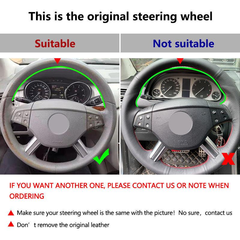 Car Accessories Steering Wheel Cover Trim For Mercedes Benz GL-Class X164 M-Class W164 R-Class 2006 2007 2008 2009