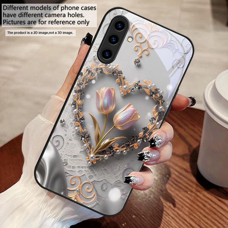 Любовь Розовый Фиолетовый Тюльпан Для Samsung M02 12 Note 8 9 10 20 A 01 A02 A03 Core 04 05 06 10 12 13 14 15 A16 стекло Ультра чехол для телефона