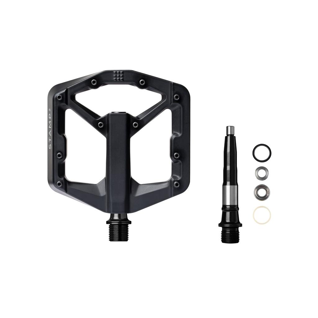 Плоские педали Crankbrothers Stamp 2 S для горного велосипеда модели 2020 года, Черные,