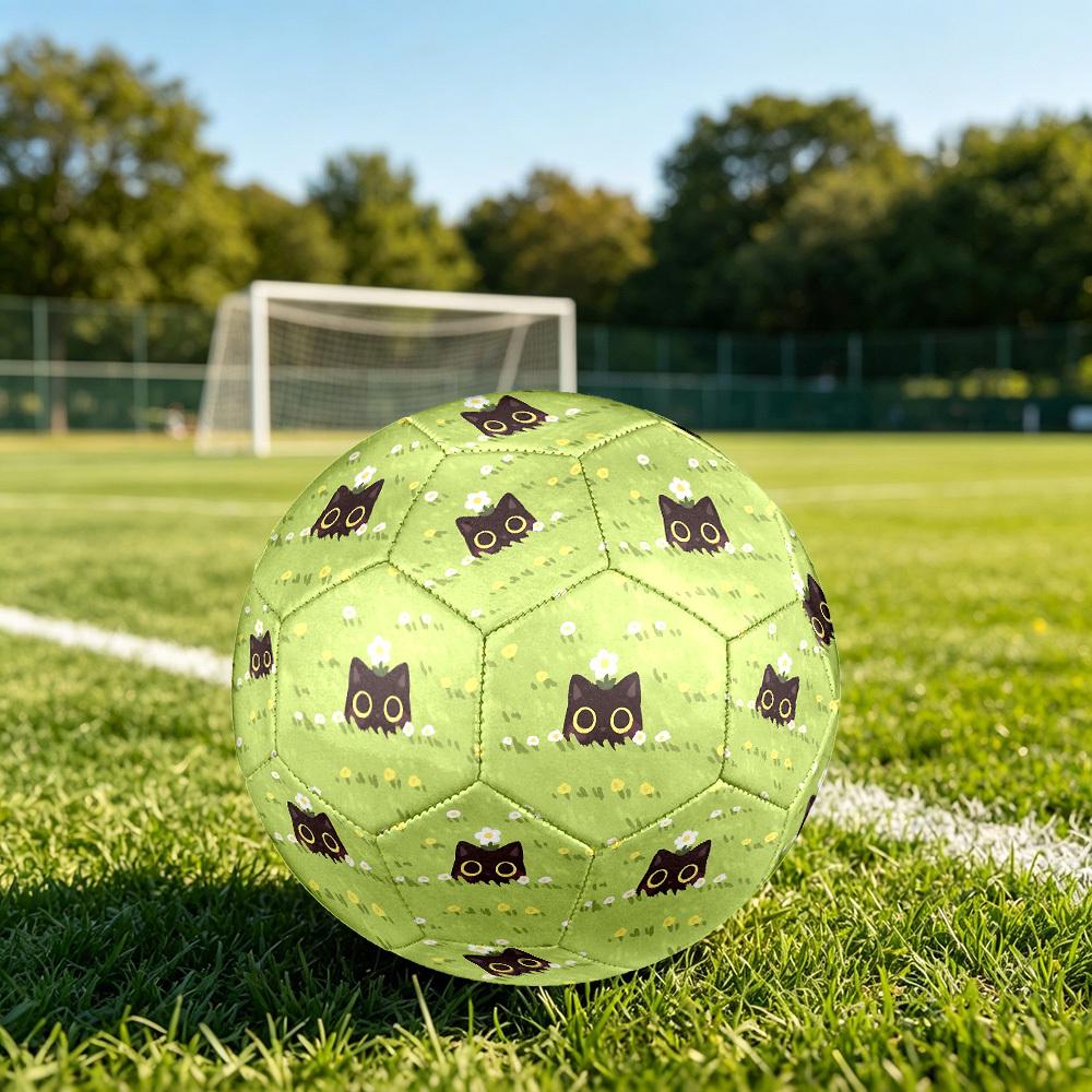 1pc Cat Flowers Size 5 Soccer Ball Professional Match Training Football Indoor &Outdoor Sports Ball Lightweight Durable c65105