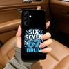Чехол-бампер Steal A Brainrot Six Seven из мягкого силикона для Samsung Galaxy A73/A71/A72/A70/A53/A52/A51 - Черный