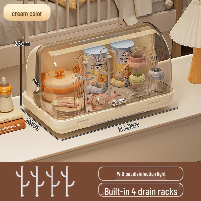 Стерилизатор для детских бутылочек и посуды, стойка для хранения с пылезащитной крышкой