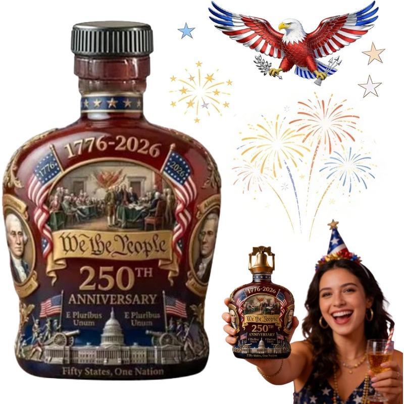 U.S. 250th Anniversary Commemorative Whiskey Bottle 250th Anniversarys Personal Reserve Father's Day Patriotic Gift
