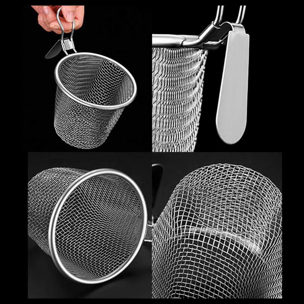 Fry Basket Stainless Steel Fine Wire Mesh Food Colander Strainer Frying Pan Filter Sieve