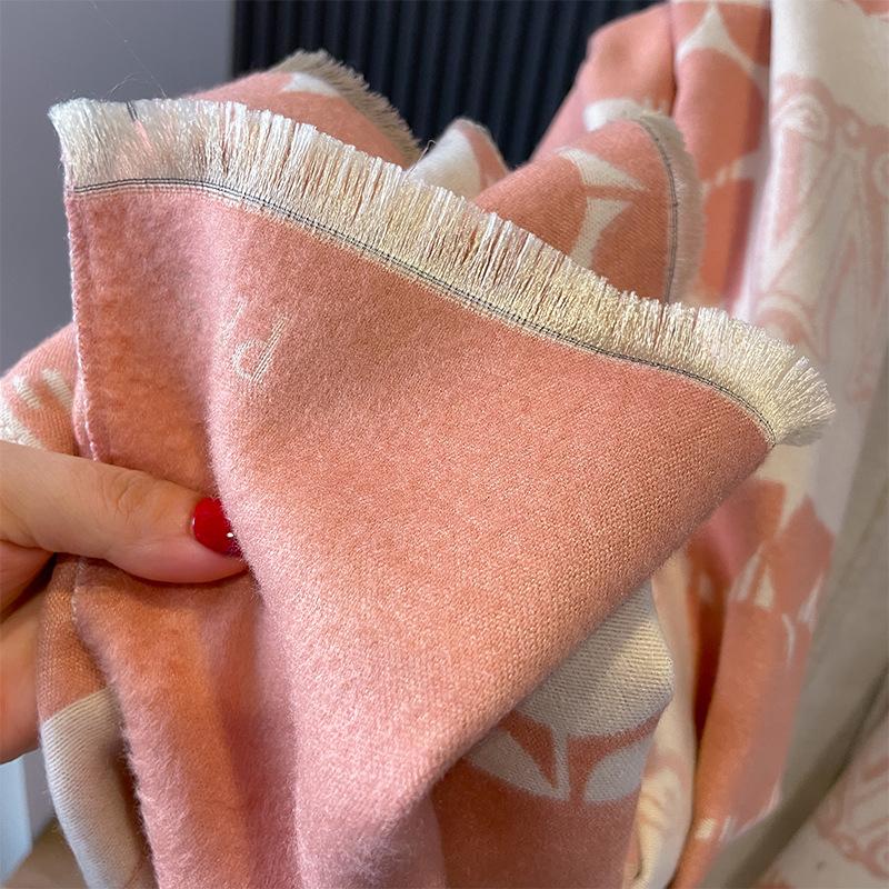 Checkered Double-Sided Thermal Scarf, Women'S Air Conditioner Shawl, And Neck Scarf