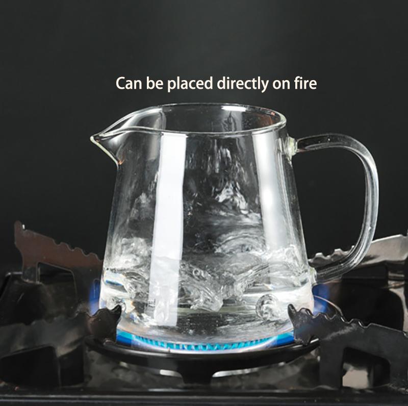 Чайник из термостойкого прозрачного стекла, чашка ча хай, чашки для чая кунг-фу ручной работы, чайный сервиз гундао, точки чаепития с ручкой