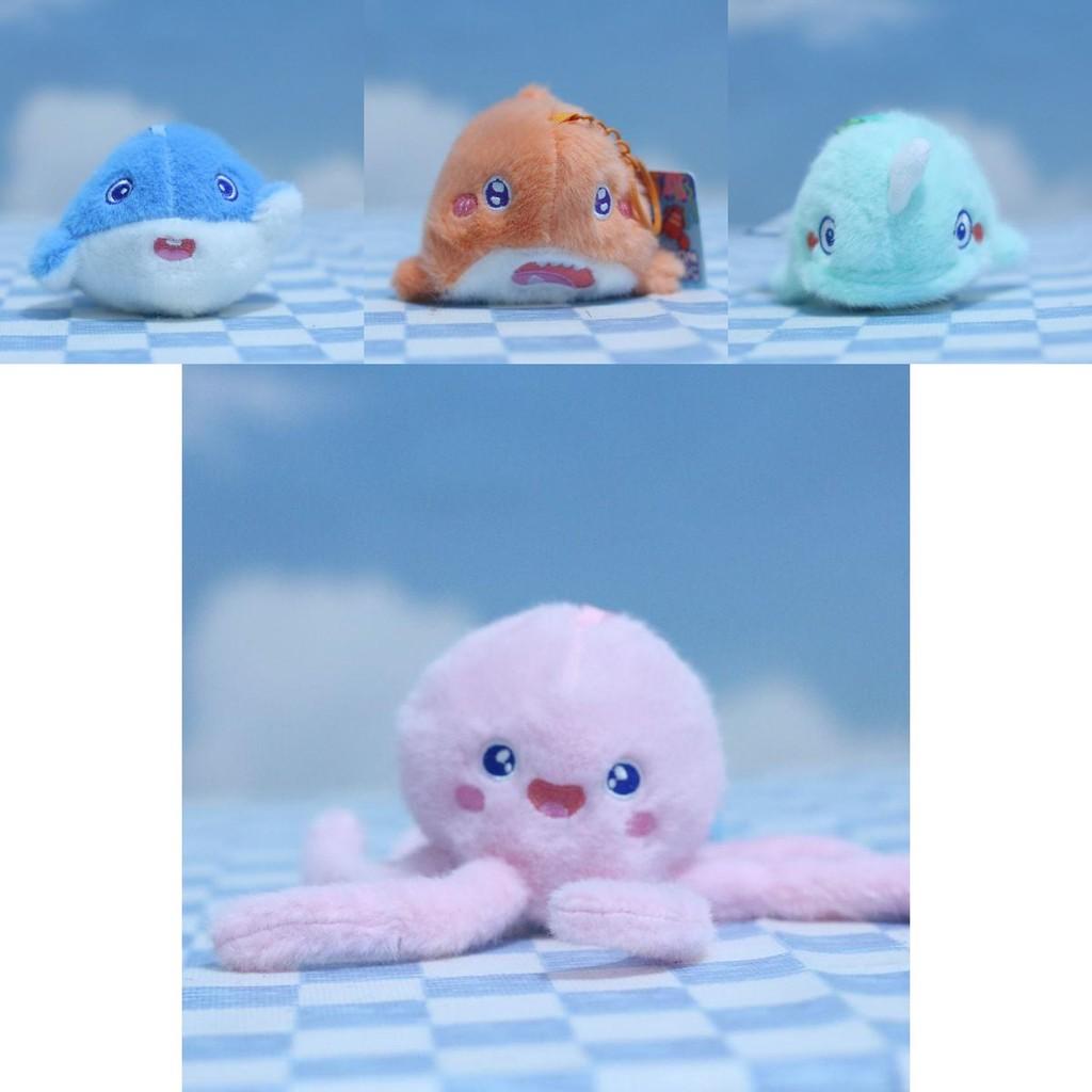 Cute Plush Ocean Animal Keychain With Colorful Shark Crab And Octopus For Kids