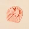 INS Style Baby Kids Headwear with Bow - Stretchy Elastic Newborn Jacquard Bonnet Hat Infant Turban Cap for Girls Boys 0-2 Years Old