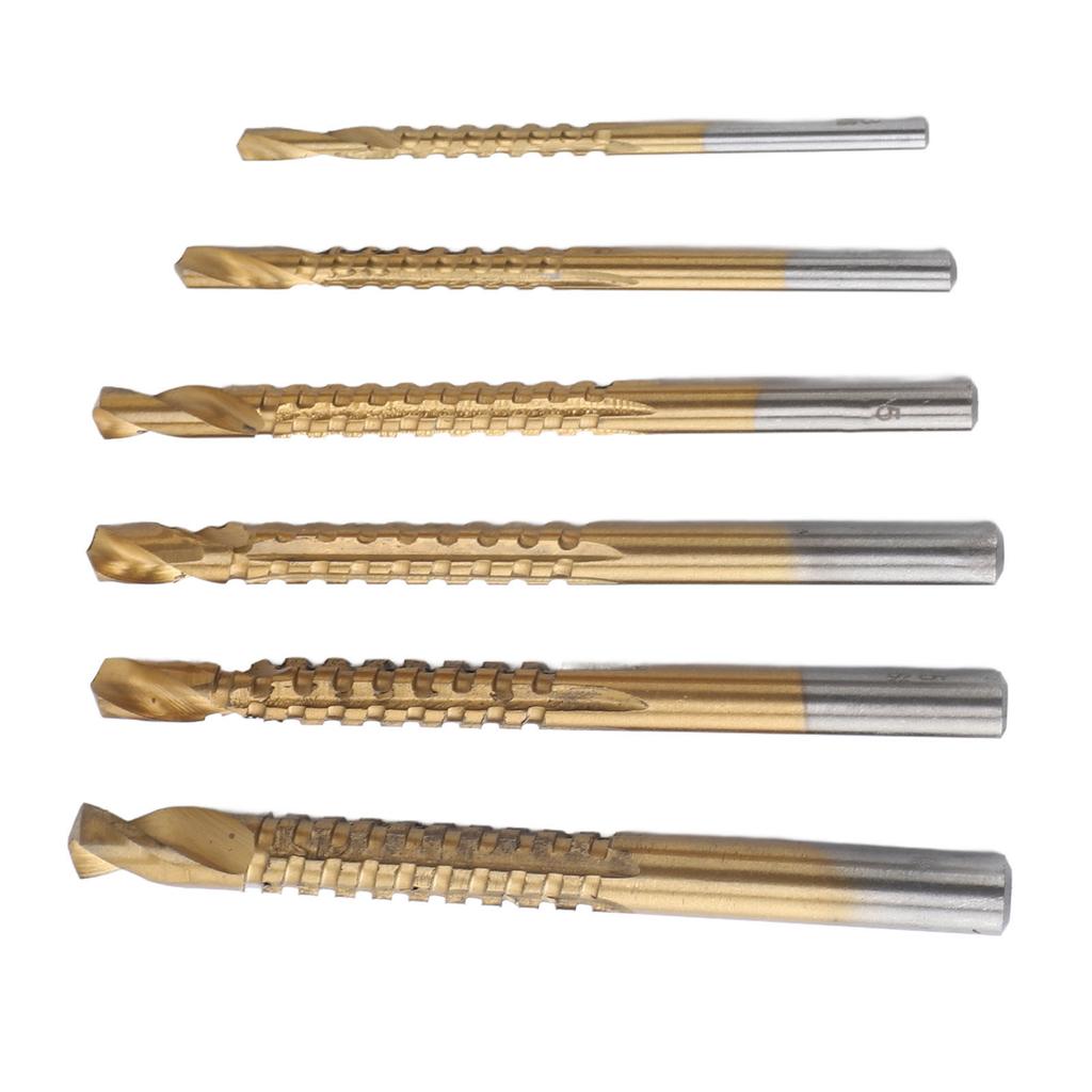 6 Pcs  Drill Bit 3 4  6 6. 8mm Serrated Side Saw Drill Bits for Wood PVC Plastic Board Groovi