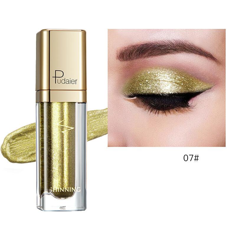 Pudaier 18 Shimmer Eyeshadow Liquid Diamond Перламутровые тени для век Лежащие слезы шелкопряда Жидкие тени для век