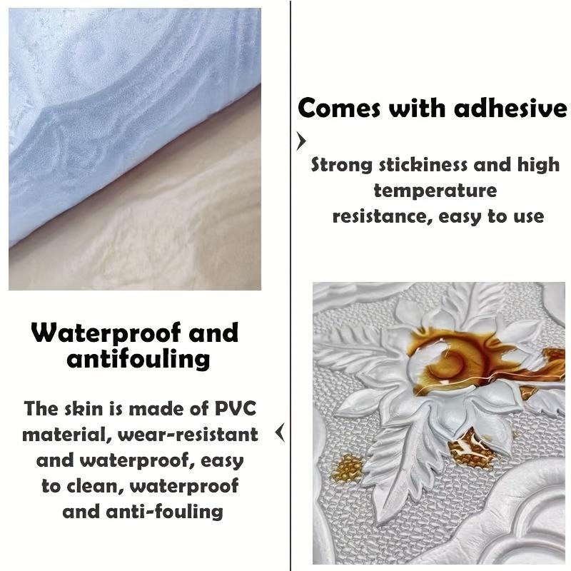 10/20 шт. DIY 3D настенная плитка наклейка пена самоклеящаяся водонепроницаемая и влагостойкая потолочная наклейка подходит для кухни гостиной ванной комнаты коридора