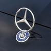 Автомобильная наклейка Новая 2025 Для Mercedes Benz Капот автомобиля Передний Хромированный Логотип Маркировка капота Звезда Значок на капот Наклейка на багажник Для Merced