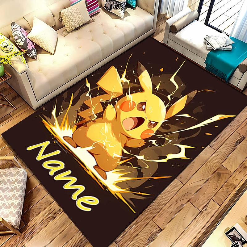 Custom personalization Pokémon Pikachu Area Rug - Perfect For Kitchen, Bathroom,Laundry Room Decor Large Size Available,Gift All Seasons