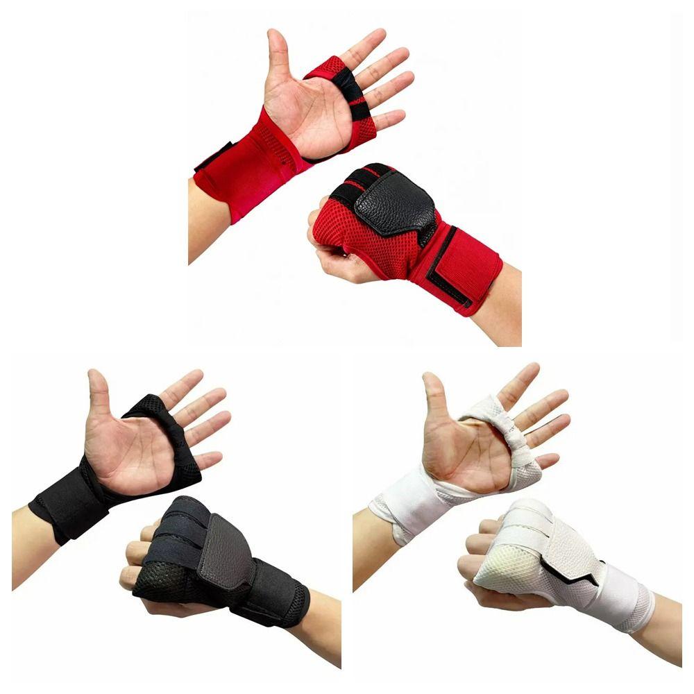 Polyester Boxing Gloves Shock Absorb Sparring Mitt Quick Fasten Training Guard Kickboxing Match