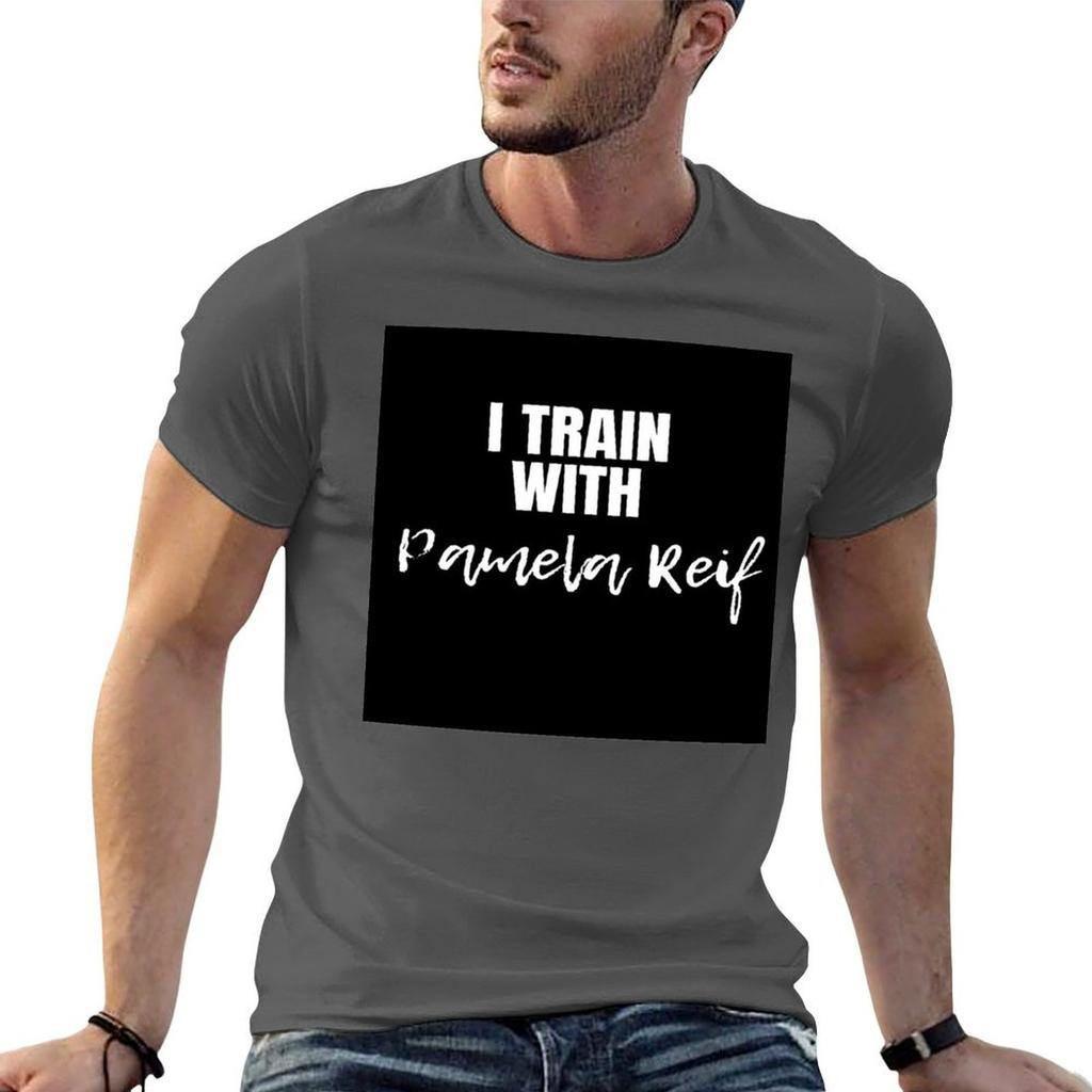 I train with PAMELA REIF T shirt and products TShirt Fitness Quick Dry Short Sleeve Top
