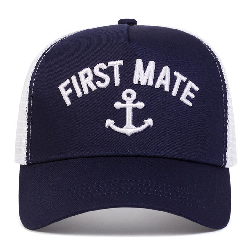 Net Baseball Stitching Embroidered Mate/Captain First Neutral Gender Women Men For 2Pcs/Set Caps Spring And Summer Outdoor Adjustable Casual Hats