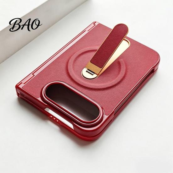 Folding Phone Case with Screen Protector Faux Leather for iPhoneDuo, Protective Cover Hinge Protection, Scratch Resistant Shell Magnetic Built-in And
