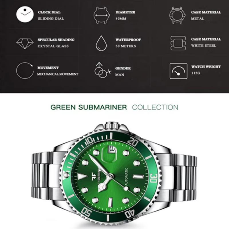 Мужские часы класса люкс, стальные, турбийон, скелетон, механические, светящиеся, автоматические, с датой, с бриллиантами