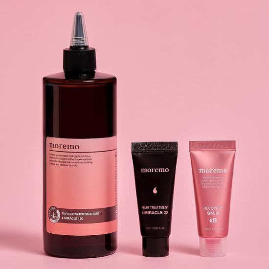 MOREMO Ampoule Water Treatment Miracle 100 400ml Special (2X 20ml + 20ml Recovery Balm Given Away)
