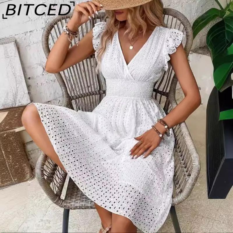 BITCED Женское многоцветное летнее элегантное платье без рукавов