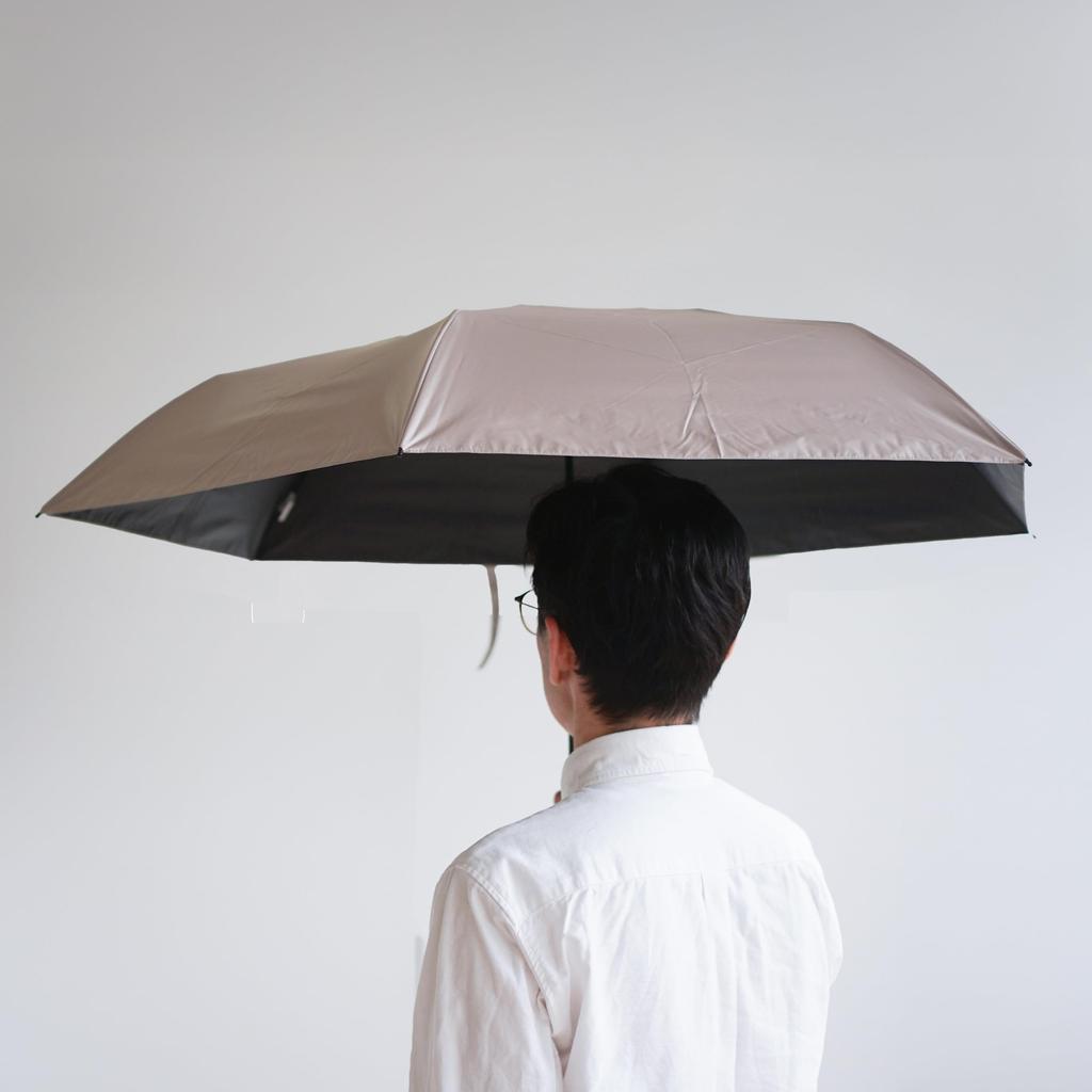 Складной зонт Komiya Shoten для мужчин и женщин, идеально подходящий для солнца и УФ-защиты, однотонный 60 см, дождь, защита, ветроустойчивые спицы, 100%+ затенение, цвет, (серый